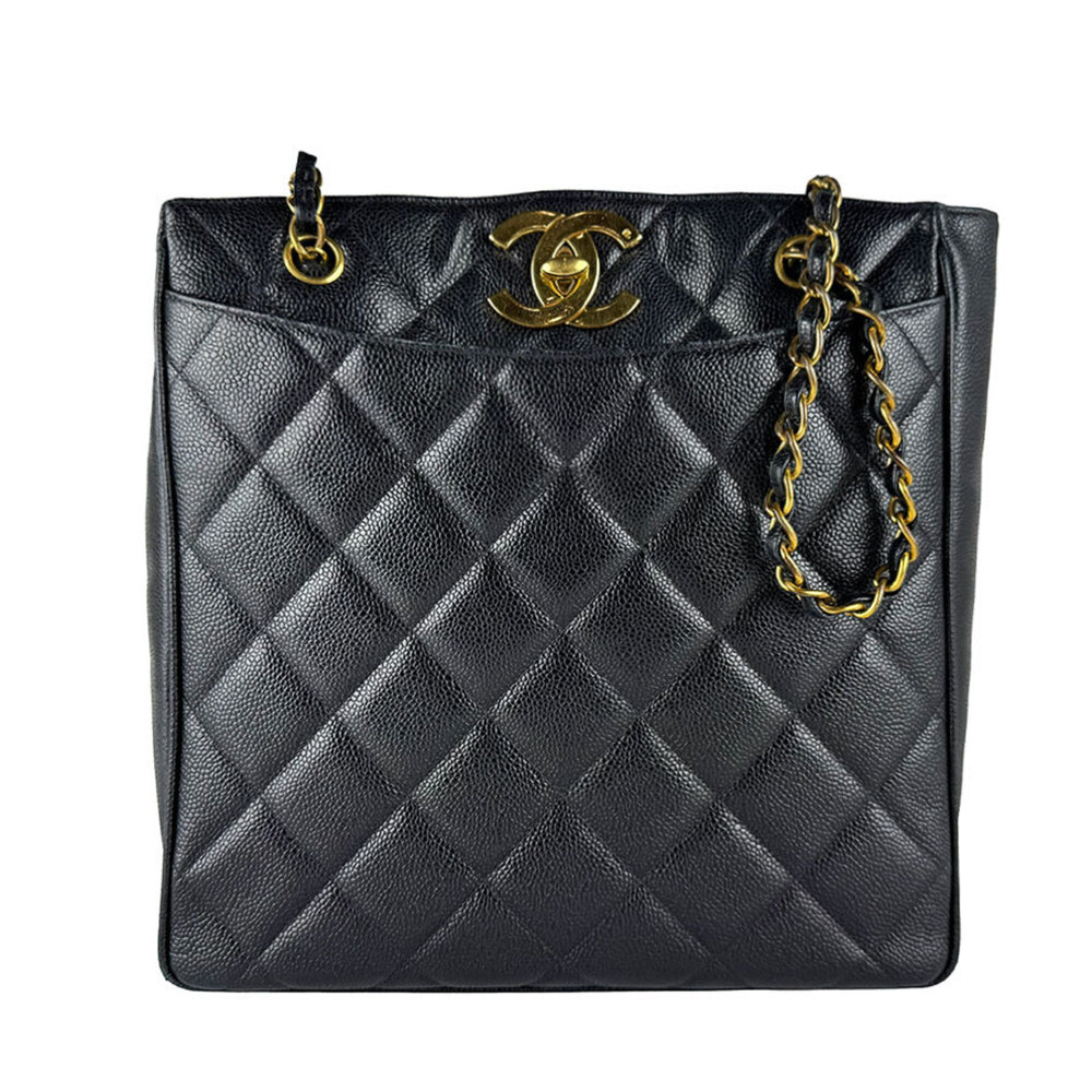 Chanel CHANEL Shoulder Bag, Caviar Leather, Black, Women's z10777